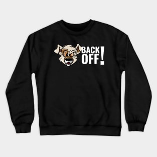 Karate Dog Back Off (Side Text in white) Crewneck Sweatshirt